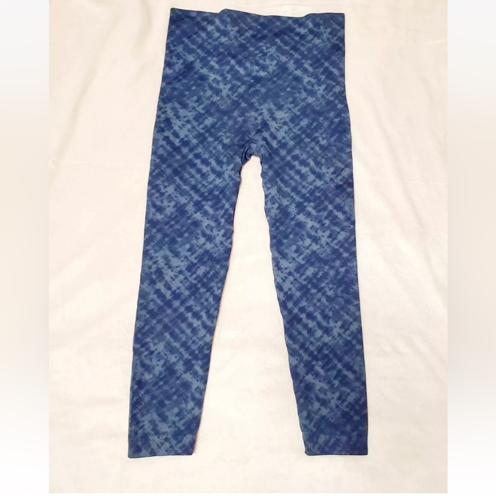 Spanx Look At Me Now Seamless Leggings Blue Tie Dye Size 1X